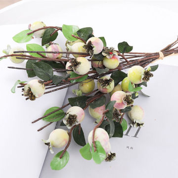 9Pcs/bunch Berry fruit hand flowers Artificial berries foam fake flowers for home garden decorations plante artificielle