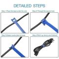 50pcs/set Adhesive Loop Hook Nylon Hook and Loop Strap Cable Ties Reusable Wire Organizer Self Adhesive Clip Holder Ties Strap