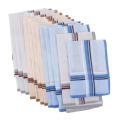 10/12 pcs 100% Cotton Handkerchiefs with Stripe Hankies Gift Set for Women Men Classic Plaid Handkerchief