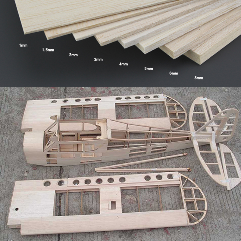 AAA+ Balsa Wood Sheet Balsa Plywood For RC Airplane Boat Model Sand Table DIY Unfinished Wood Hobby Aircraft