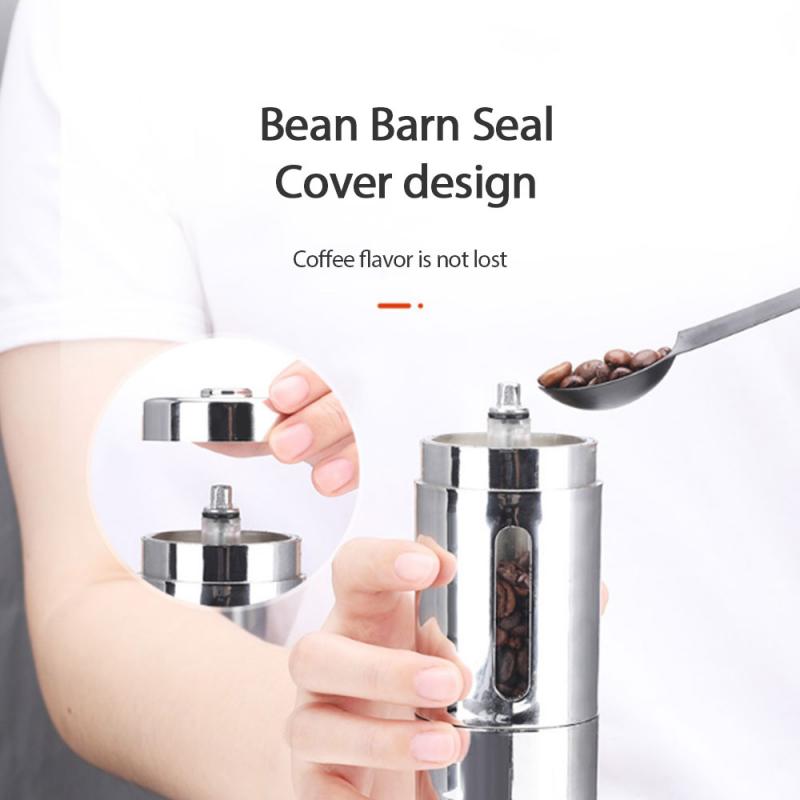 4Colors Manual Coffee Grinder Mini Salt Pepper Grinder Powerful Spice Nuts Seeds Coffee Bean Grind Machine For Kitchen Tools
