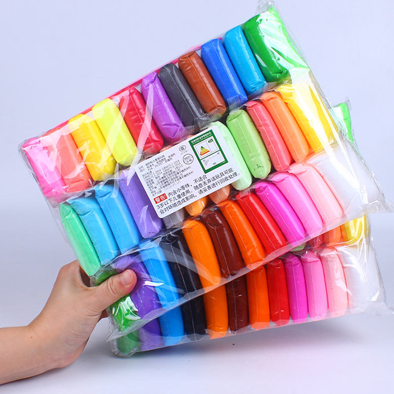 Hot 36 Colors Super Light Slimes Kids Air Dry Plasticine Modeling Clay Handmade Educational 5D Toy For Children Gift