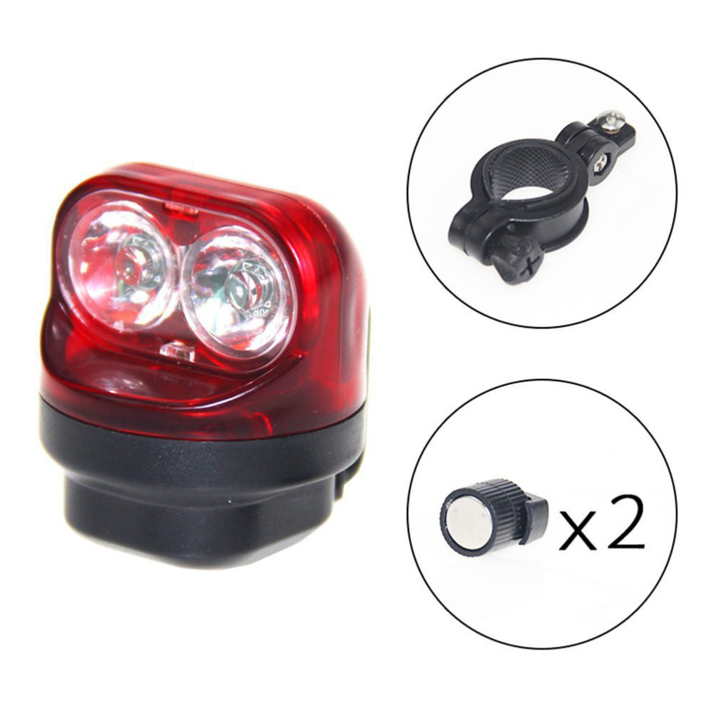 Bicycle Lights Magnetic Induction Tail Light Bike Warning Lamp Magnetic Power Generate Taillight Self-Powered Bike Light