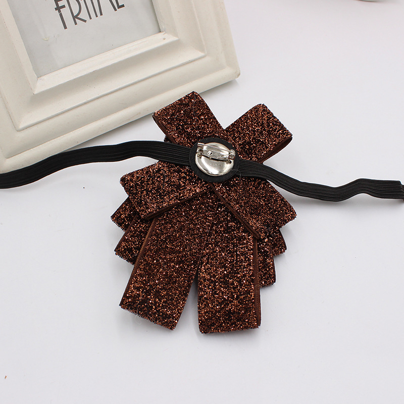 British Style Bowtie Collar Flower Imitation Pearls Bowknot Neckties Girls School Uniform Bank Professional Neck Bow Ties