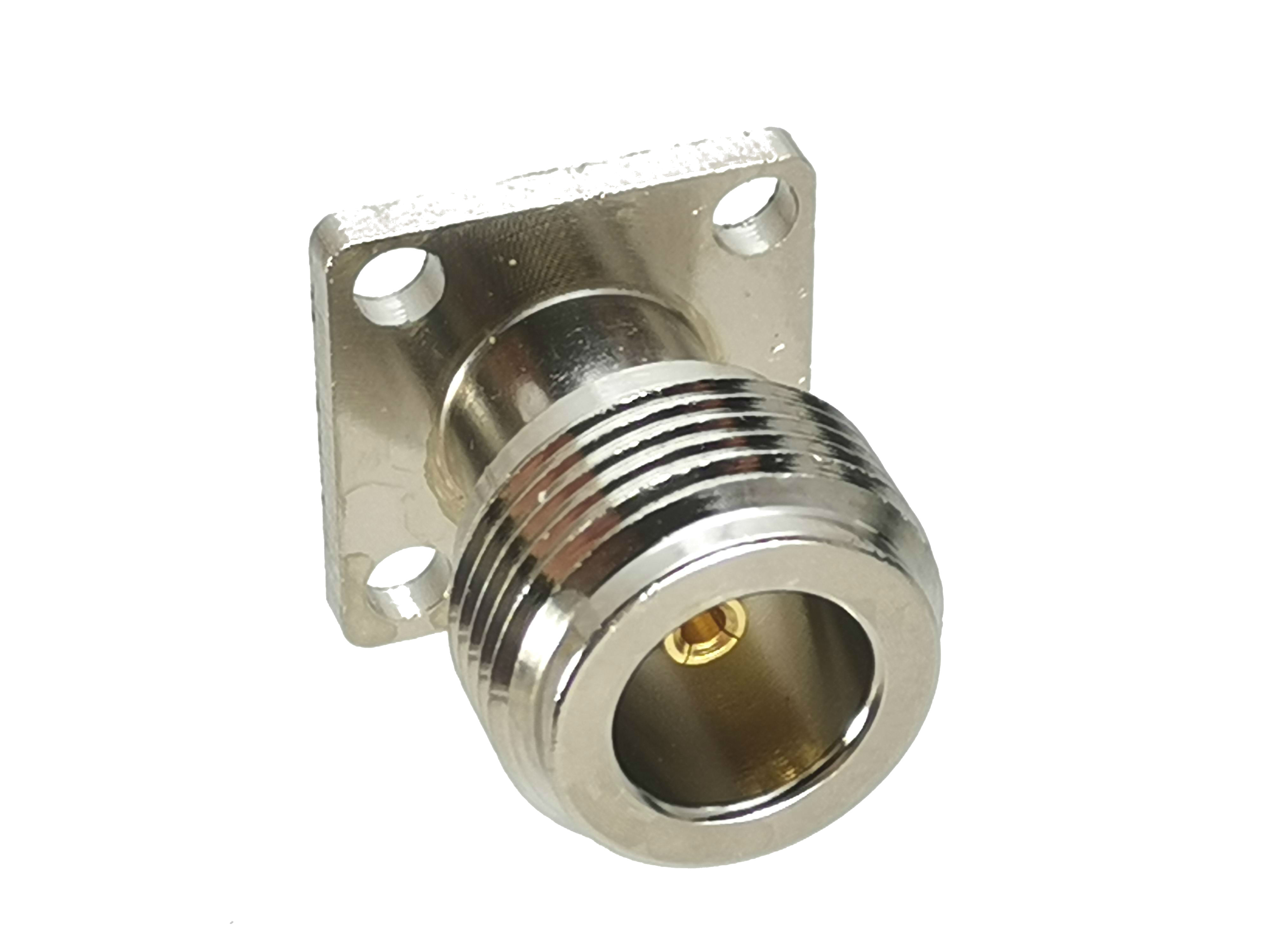 1Pcs N Female Jack 4-holes Flange PTFE Solder Pannel mount RF Adapter Connector Coaxial Straight High Quanlity