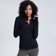 Womens Sports Jacket Slim Full Zip Jacket Turtleneck