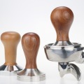 304 Stainless Steel Coffee Tamper Chacate Preto Wood Handle Coffee Powder Hammer51/53/58mm Cafe Accessories