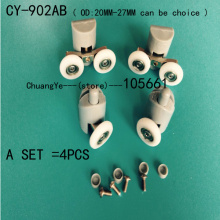 (4PCS /SET) shower door rollers wheels runners pulleys CY-902AB