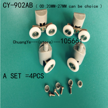 (4PCS /SET) shower door rollers wheels runners pulleys CY-902AB