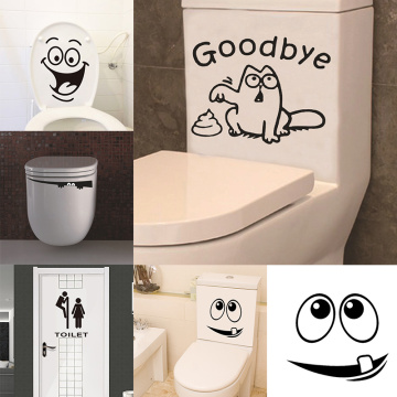 Funny Toilet Sticker Bathroom Toilet Wall Stickers Waterproof Wall Sticker Creative Pattern Diy Mural Art Living Home Decoration