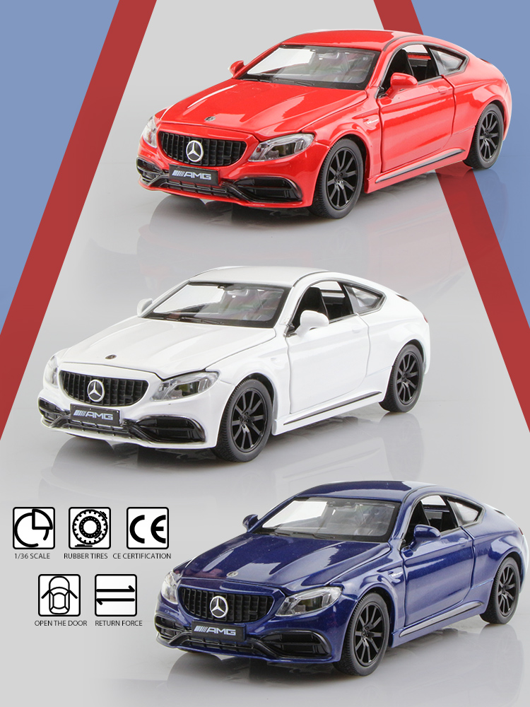 Gifts For Children C63S 1:32 Alloy Car Sounds And Light RMZ city Simulation Exquisite Diecasts Toy Vehicles Collection Model