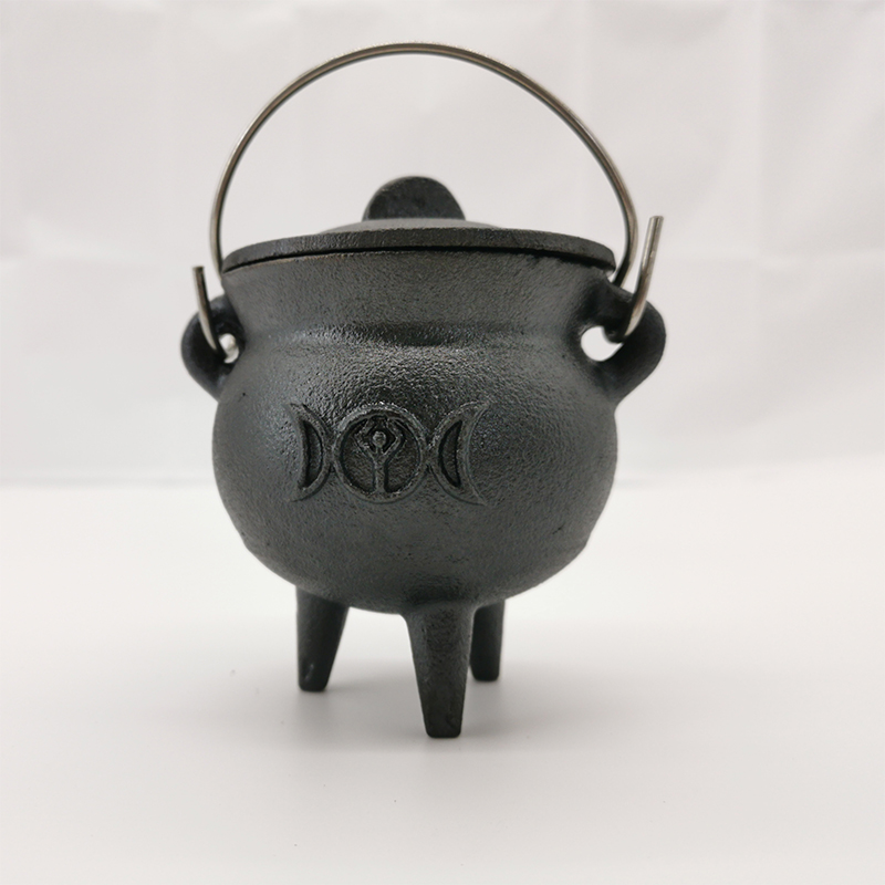 WICCA Wizard's Magic Pot Crucible Wax Table Witch Pot Burning Pot Cast Iron Three Legs Cauldron
