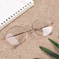 New Fashion Round Glasses for Women Men Vintage Classic Metal Flat Mirror Optical Spectacles Frame Unisex Vision Care Eyeglasses