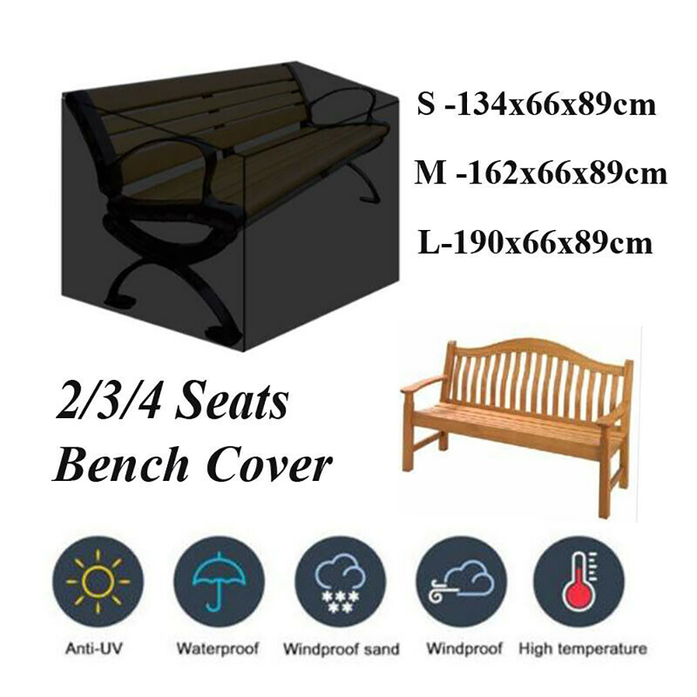 Practical Waterproof Bench Seat Cover Garden Patio Furniture Dust Covers Oxford Cloth Table Seat Outdoor Essential Home Tools