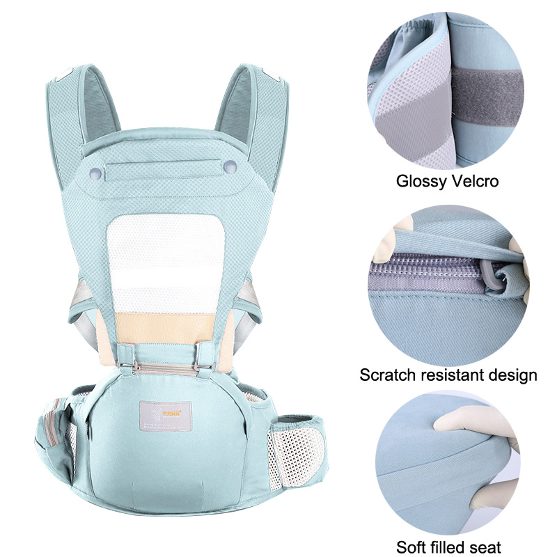 SeckinDogan Baby Carriers Breathable Waist Baby Carrier Safety Odorless Infant Wrap Sling Adjustable Kangaroo Bag