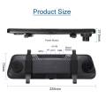 9.66" Dual Lens HD 1080P Car DVR Camera Dash Camera Dash Cam Video Recorder Auto Registrator Rear View Mirror Touch Screen