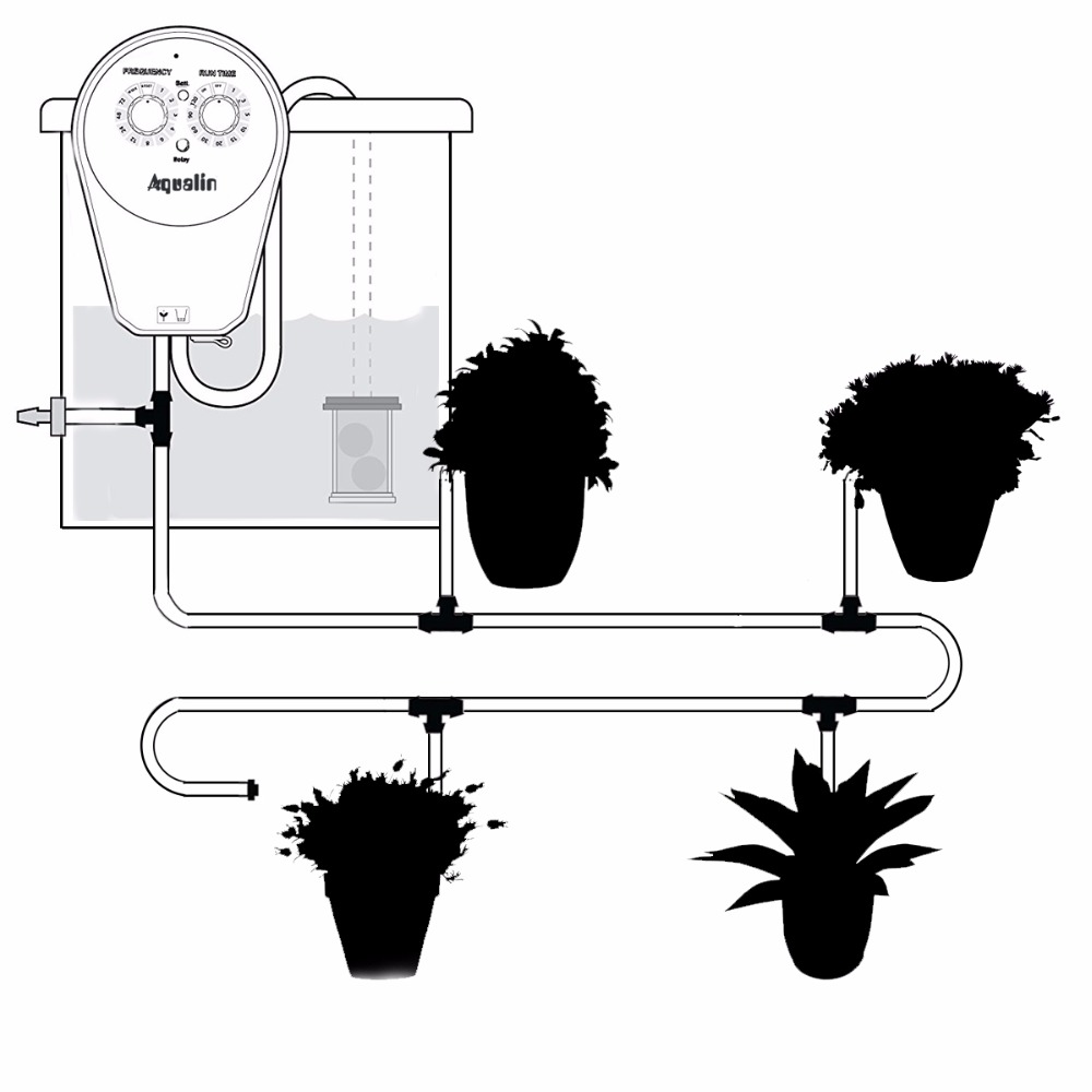 Automatic LCD Display Drip Irrigation Set Garden Flower Water Timer Watering Kit with Built-in High Quality Membrane Pump #22078