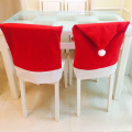 Santa Claus Cap Chair Cover Christmas Dinner Table Red Hat Chair Clause Hat Chair Back Cover Marry Christmas