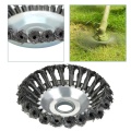 6/8 inch Steel Wire Grass Trimmer Head Tray Brush Cutter Rotary Wheel Edge Head Break-proof Strimmer For Lawn Mover Parts Tool