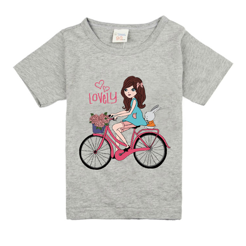 1-8 years baby Girl t-shirt big Girls tee shirts for children girl blouse sale t shirt 100% cotton kids summer clothes