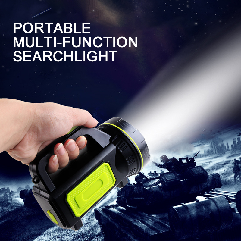 10w Super Bright Outdoor Handheld Portable USB Rechargeable Flashlight Torch Searchlight Multi-Function Long Shots Camping Lamp