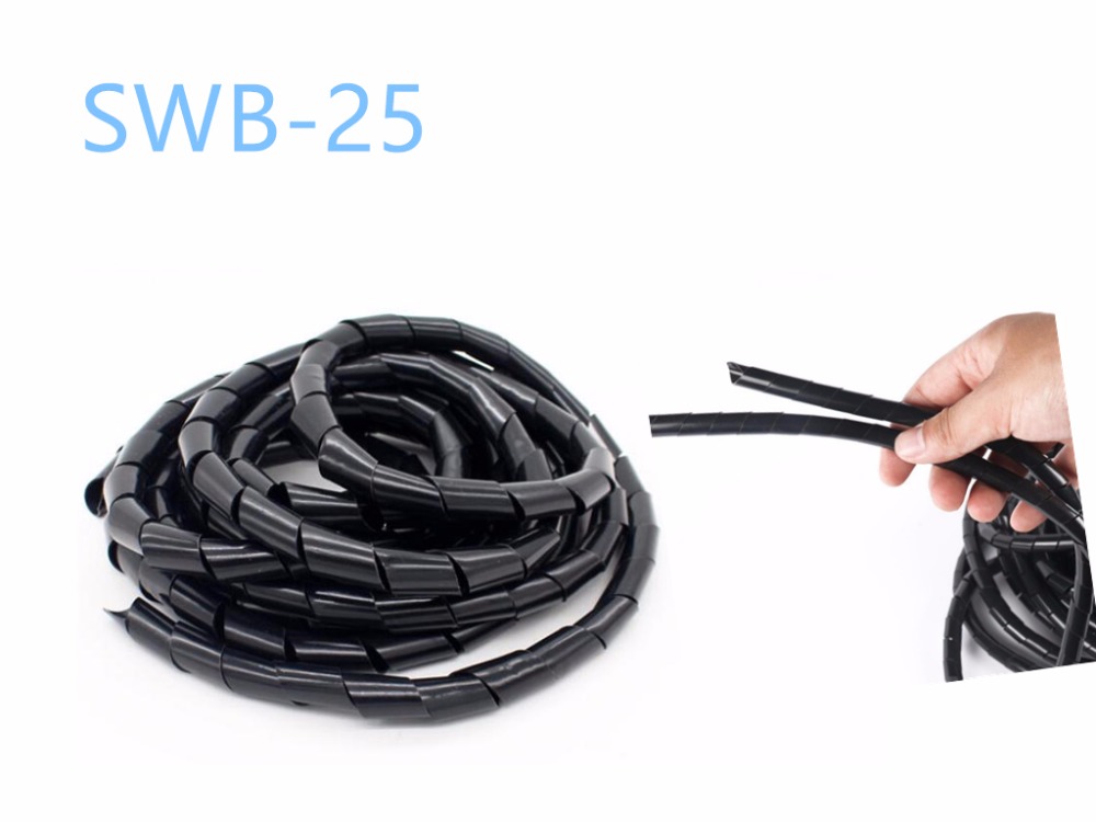 SWB-25 Black white Cable casing Cable Sleeves Winding pipe Wrapping