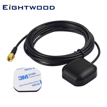 Eightwood Vehicle Waterproof Active GPS Navigation Antenna with SMA Male for Car Stereo Head Unit GPS Navigation System Module