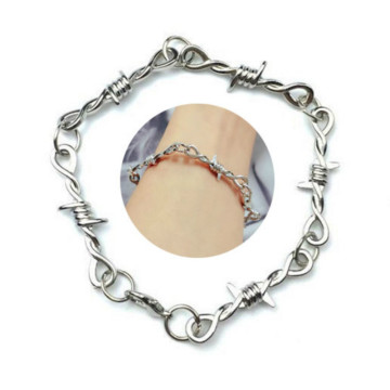 Barbed Wire Thorny Bracelet Barbed Wire Thorny Chain Winding Chain Bracelet Fashion Jewelry Rock Night Club Unisex Bracelet