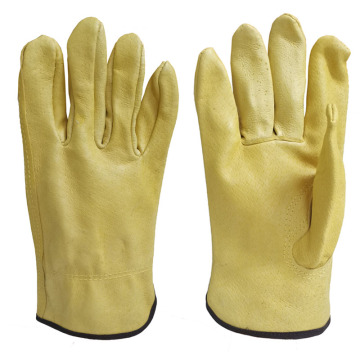 Yellow Pig Skin Leather Work Gloves Men Household Safety Working Machine Repairing Mechainc Garden Gloves