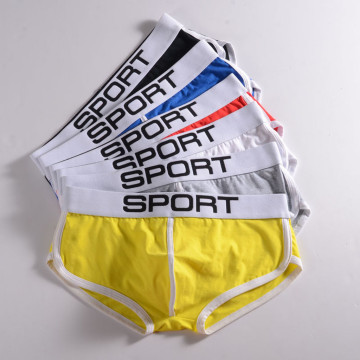 Men Sexy Underwear Shorts Solid Underpants Pouch Soft Cotton Briefs Panties Stylish fashion Comfortable suitable underwear 2020