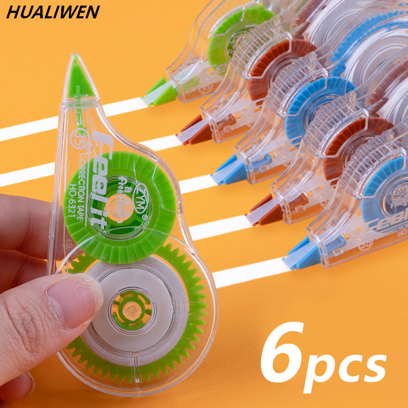 Correction tape practical package simple large capacity transparent film Tape correction fluid rest and correct pupils use