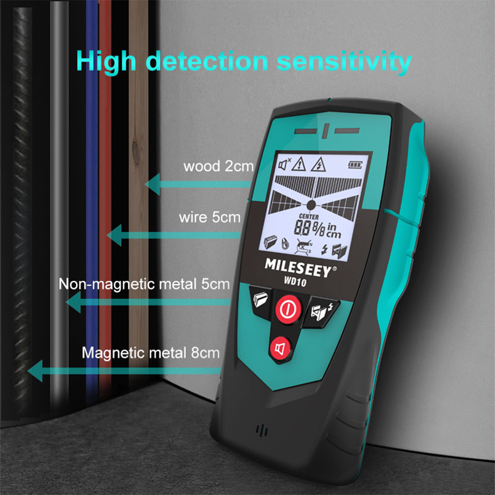 Mileseey Stud Finder Wall Scanner Wire Detector Handheld Multifunction Wall Detector with Large Accurate Sensor AC Detection