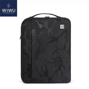 WiWU Laptop Backpack Triple Design Camo Black 13.3 inch Laptop Bag for MacBook Pro 16 inch Waterproof Nylon Traveling Backpack