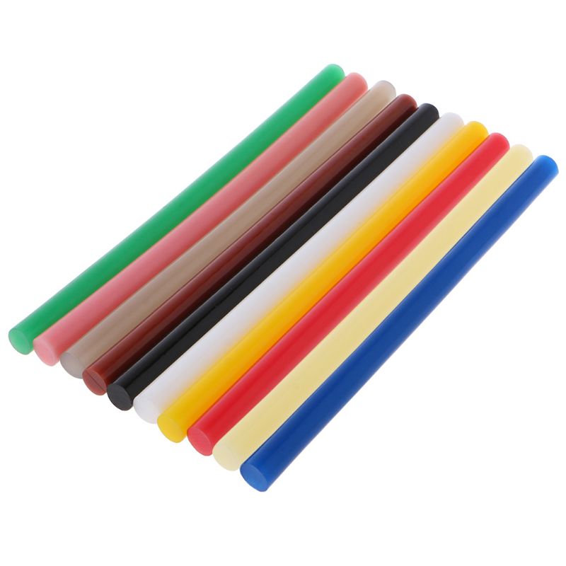 10Pcs 11*200mm Clear Colorful Hot Melt Glue Sticks Vintage Sealing Wax Envelope Invitation Stamp Security Packaging Repair Tool
