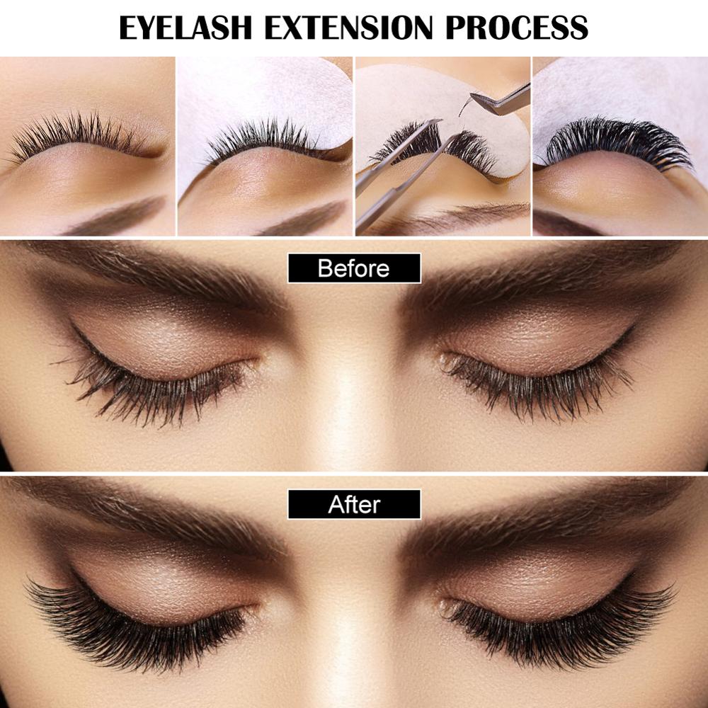 Eyelashes Extension Silk Fiber Individual False Eyelash Extensions Classic Natural Look Lash Extension Supply Russian Lashes
