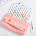Sepovica Cute Large-capacity Pencil Case for Students Salt Series Girl Japanese Simple Pencil Stationery Box Cartoon Stationery