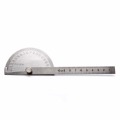 1Pcs Stainless Steel Protractor 180 Degree 10cm Angle Ruler Rotary Adjustable Measuring Tool 198 x 53 x 14mm