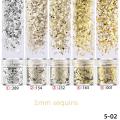10ml ChampagnesilverSeries Charm Pigment Nail Art Sequins Holographic Nails Accessories Nailart Powder Glitter Chameleon Effect