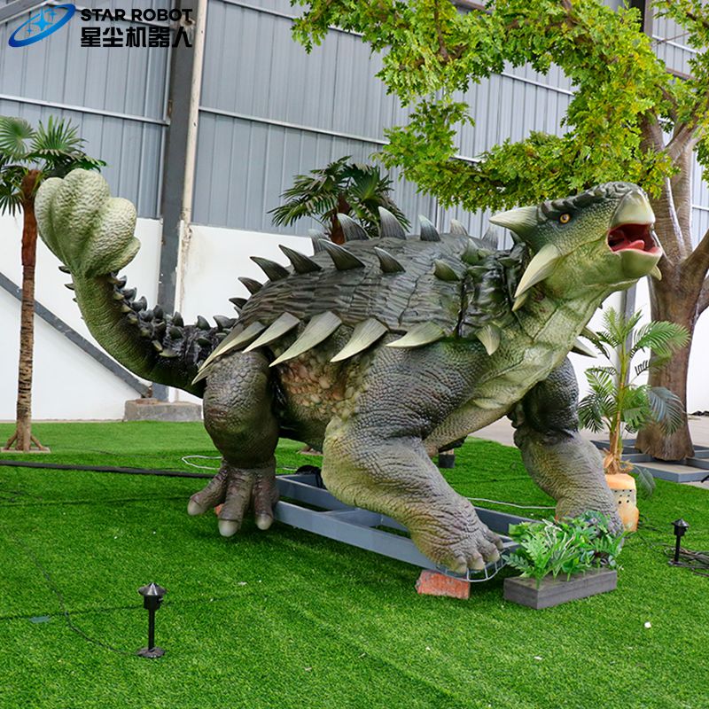 animatronic ankylosaurus model