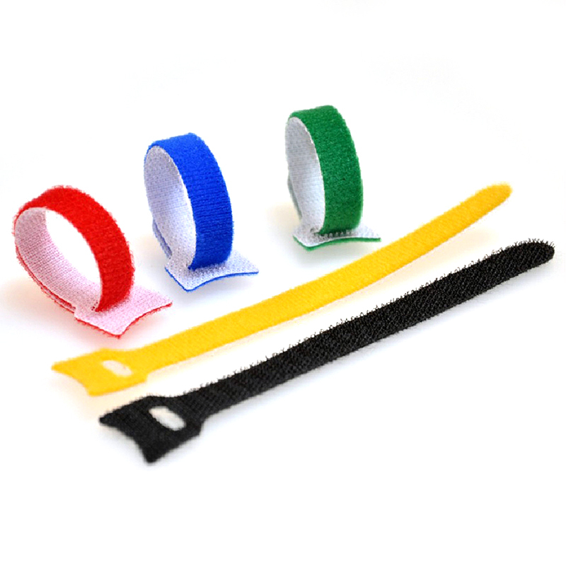 10pcs Magic Sticky Self Adhesive Hooks & Loops Tape Nylon Sticky Cable Ties Wire Strap cord Wrap Fastening Organizer Management
