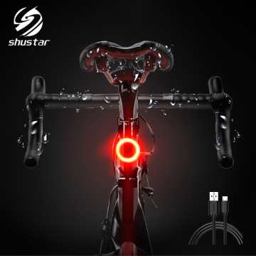Bicycle light multiple lighting mode USB charging LED flash mountain bike taillights waterproof warning gift USB charging cable