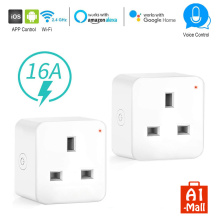 WiFi Smart Plug UK Outlet wireless Control Socket 16A Power Energy Monitoring Timer Switch Voice Control Works with Alexa Google