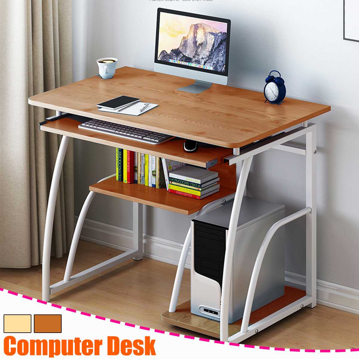 71X70cm Modern Computer Desk with Keyboard bracket PC Workstation Study Writing Table Home Office Furniture Table Office