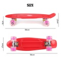 22 Inches Four-wheel Mini Longboard Pastel Color Skate Board skateboard with LED Flashing Wheels Retro Skateboard