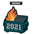 2020 / 2021 Dumpster Fire Soft Enamel Pin Lapel Pins Worst Year Ever Not My President Garbage Person Gift