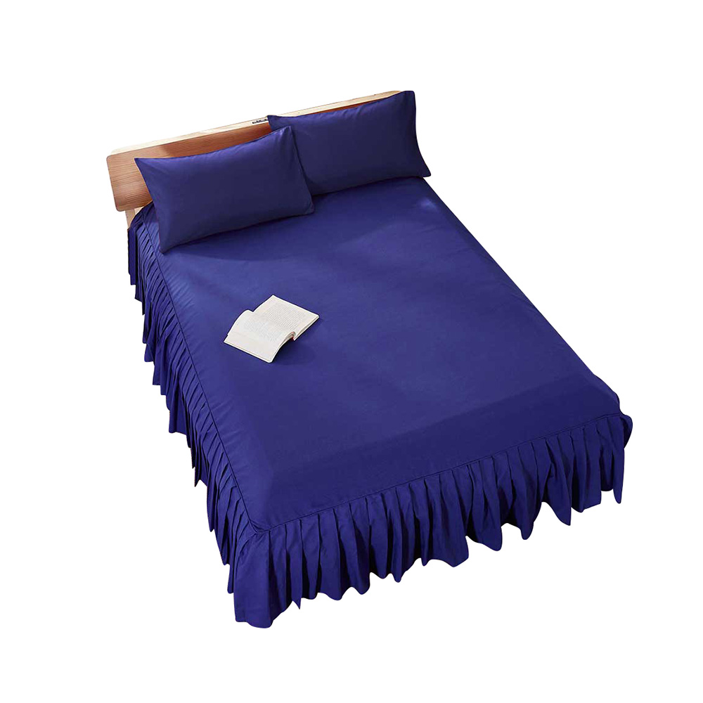 Hotel Home Polyester Bed Covers Emf Protection 2 Size Coverlets Ruffle Pastoral Style Linen Duvet Cover Fit Bedspread