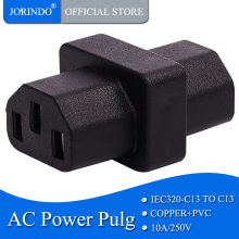 JORINDO PDU UPS APC IEC320-C13 to C13 AC Adapter Female to Female Computer fax machine printerAC power jack Pin type socket 10A