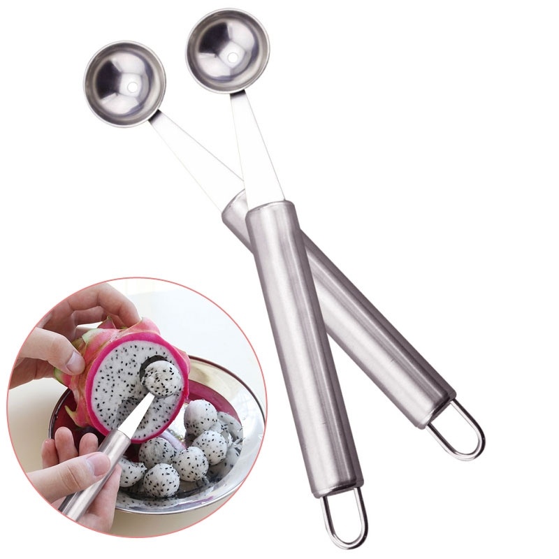 Kitchen Stainless Steel Fruit Platter Tools Carving Knife Watermelon Digging Ball Spoon Cut Fruit Tools Kitchen Stuff