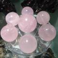 Natural Rose Quartz Crystal Ball Seven Star Array Set Healing Plate Gemstone