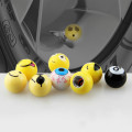 4 Pcs/Lot Car Tire Air Valve Cap Tyres Wheel Dust Stems Smile Face Caps Bolt Auto Truck Motorcycle Bicycle Car Styling Cartoon